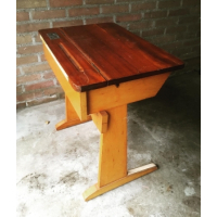 Vintage houten schoolbankje nr 112